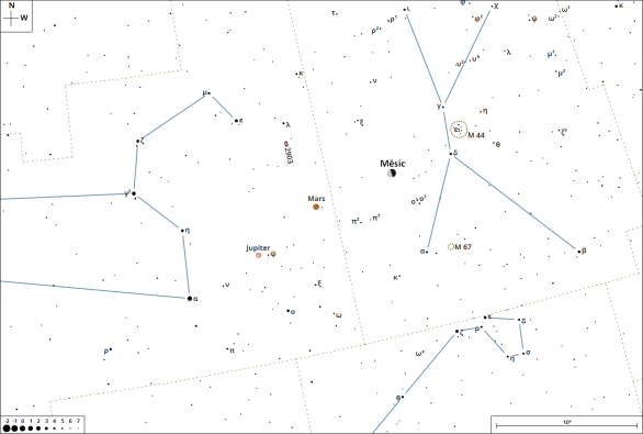 Regulus, Jupiter, Mars a Měsíc 2. 11. 2026 Autor: czsky.cz Regulus, Jupiter, Mars a Měsíc 2. 11. 2026 Autor: czsky.cz