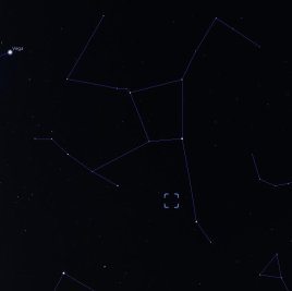 Pozice planetární mlhoviny "Želva" Autor: Jan Chyba Pozice planetární mlhoviny "Želva" Autor: Jan Chyba