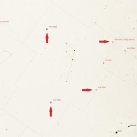 Pozice nebeských objektů v souhvězdí Delfína Autor: Jan Chyba Pozice nebeských objektů v souhvězdí Delfína Autor: Jan Chyba